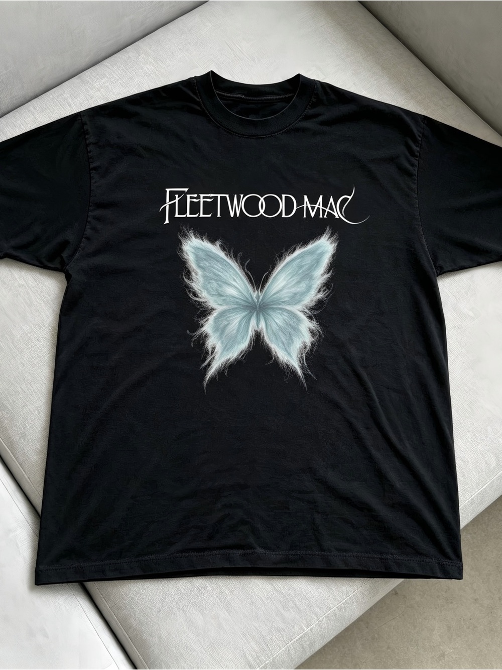 Fleetwood Mac Butterfly Graphic Black T-shirt Unisex